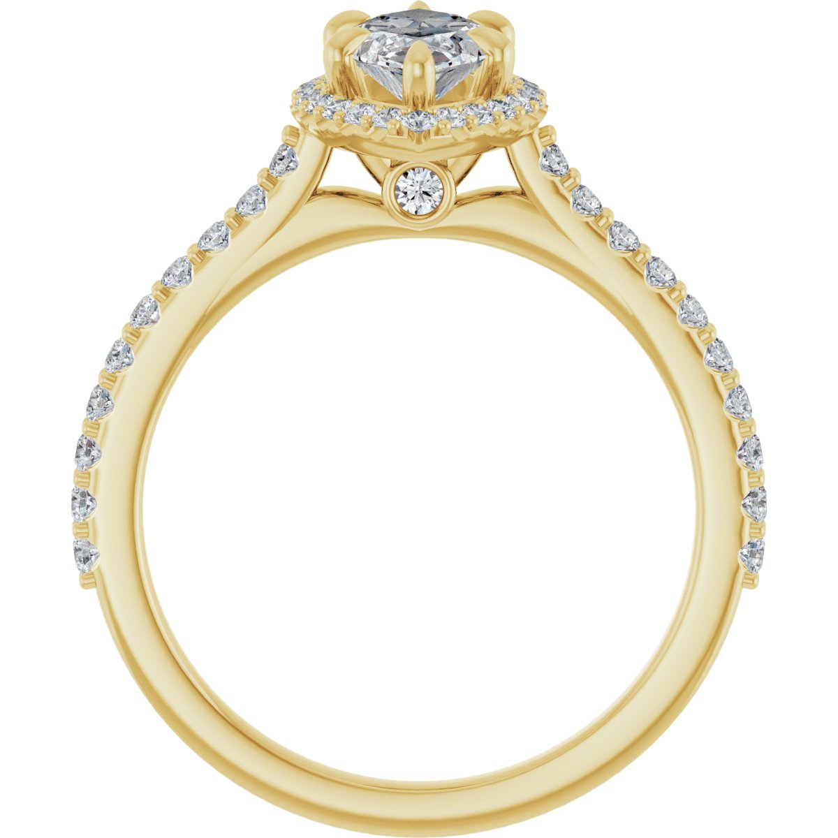 Marquise Halo-Style Engagement Ring