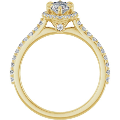 Marquise Halo-Style Engagement Ring