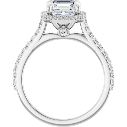 Asscher Halo-Style Engagement Ring