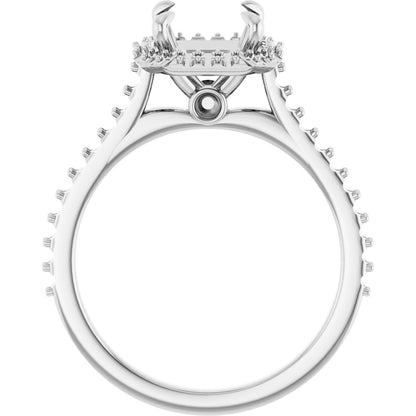 Asscher Halo-Style Engagement Ring