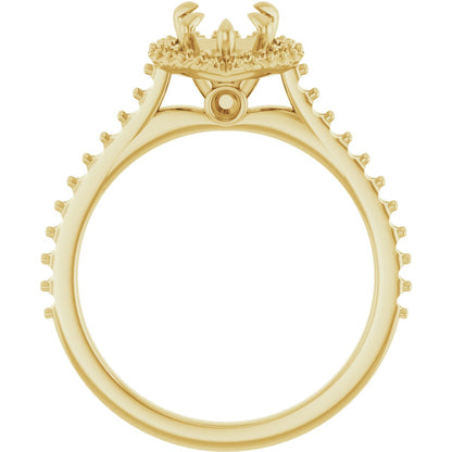 Pear Halo-Style Engagement Ring