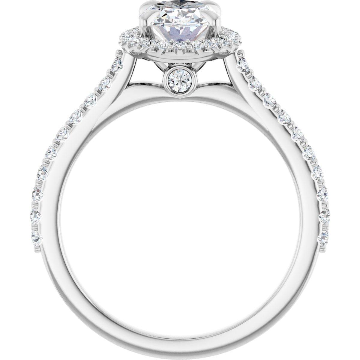 Oval Halo-Style Engagement Ring