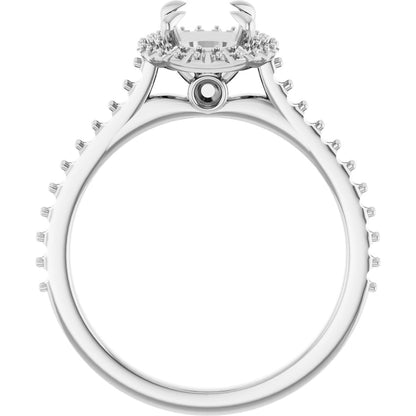 Oval Halo-Style Engagement Ring