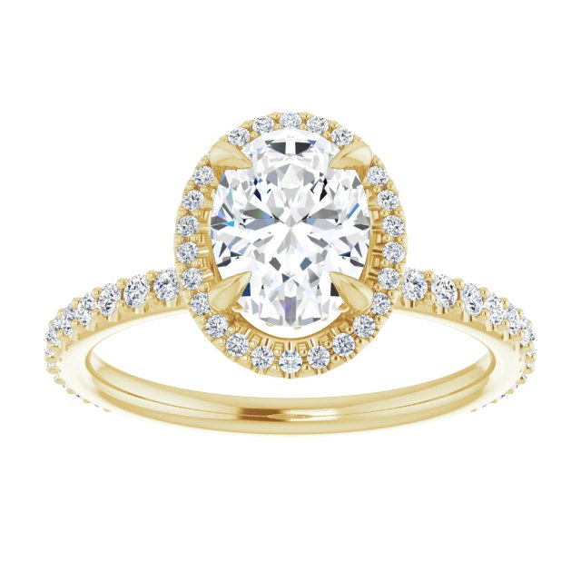 Oval Halo-Style Engagement Ring