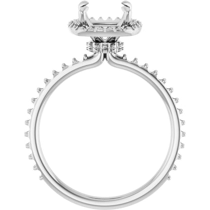 Cushion Halo-Style Engagement Ring