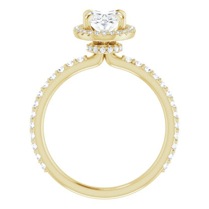 Oval Halo-Style Engagement Ring