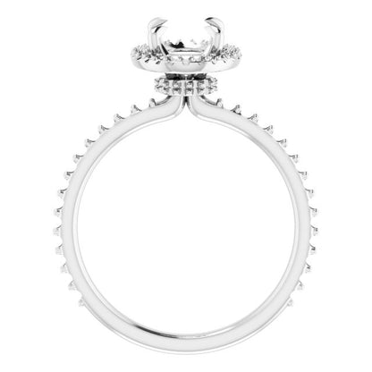 Oval Halo-Style Engagement Ring