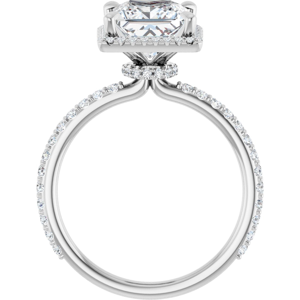 Princess Halo-Style Engagement Ring