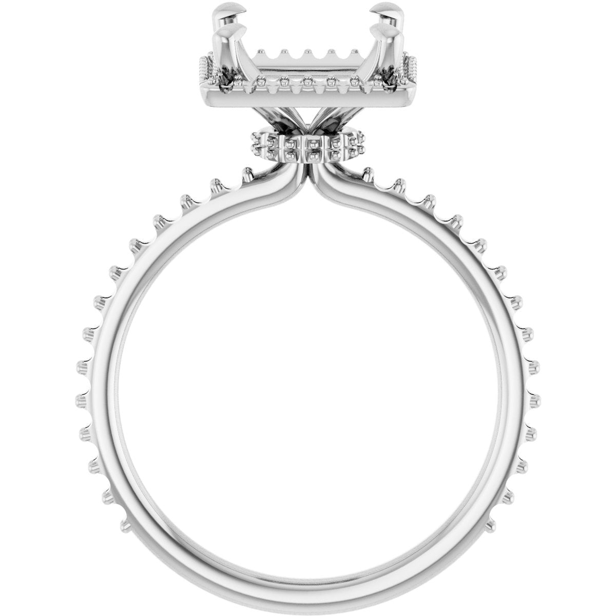 Princess Halo-Style Engagement Ring