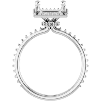 Princess Halo-Style Engagement Ring