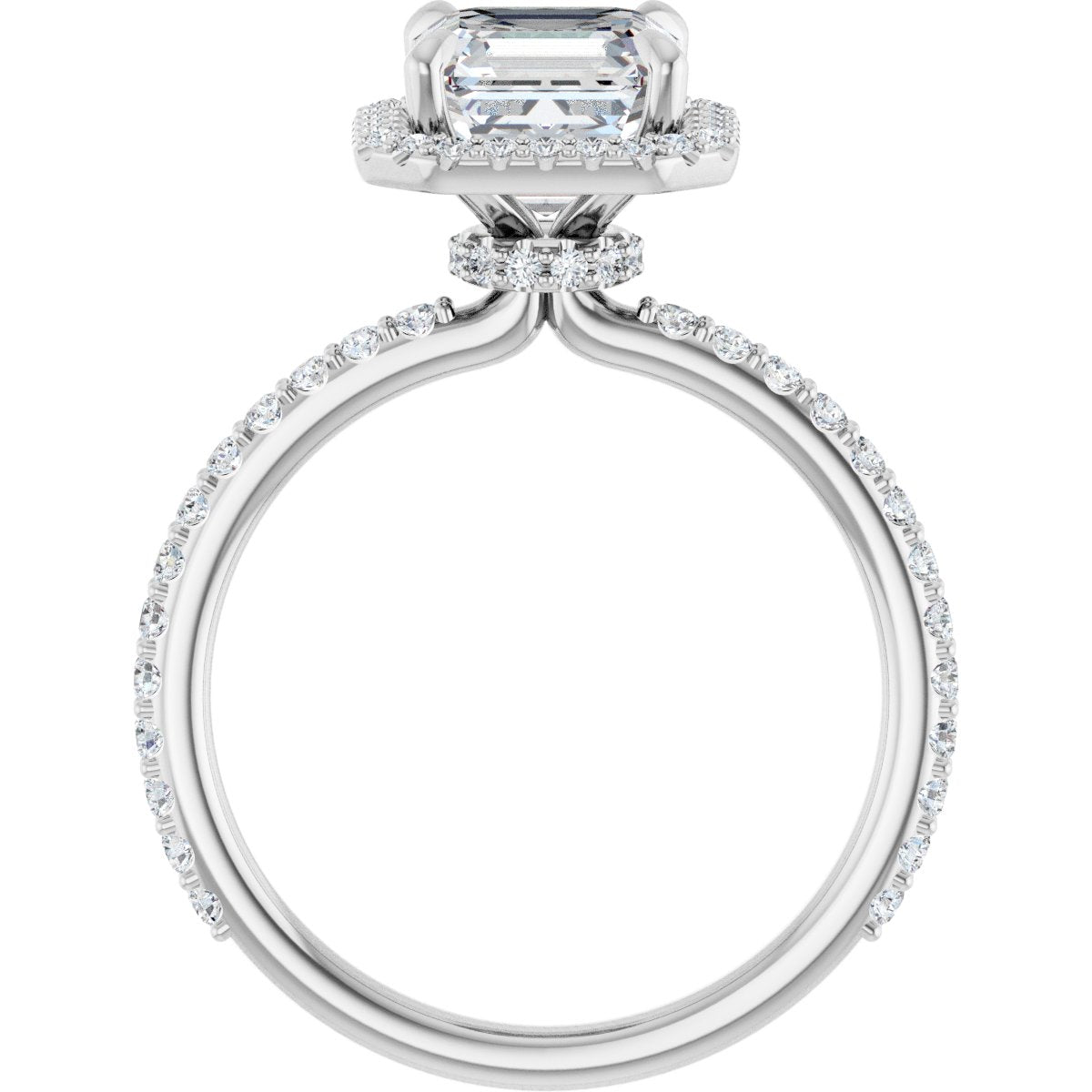 Asscher Halo-Style Engagement Ring