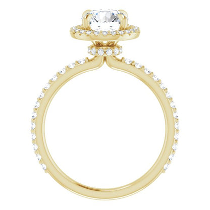 Round Brilliant Halo-Style Engagement Ring