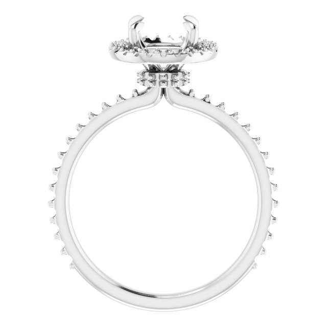 Round Brilliant Halo-Style Engagement Ring