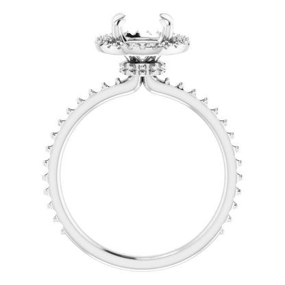 Round Brilliant Halo-Style Engagement Ring