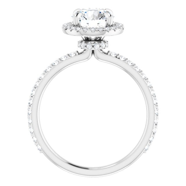 Round Brilliant Halo-Style Engagement Ring