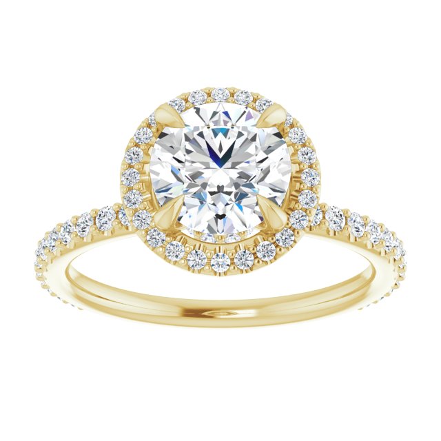 Round Brilliant Halo-Style Engagement Ring