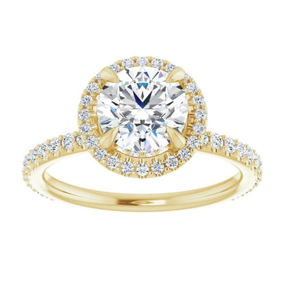 Round Brilliant Halo-Style Engagement Ring