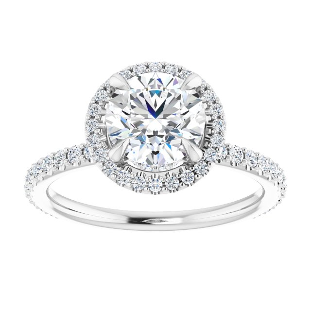 Round Brilliant Halo-Style Engagement Ring