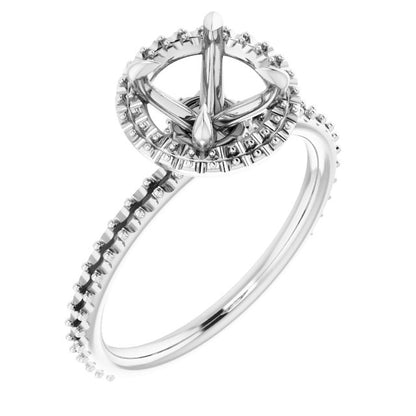 Round Brilliant Halo-Style Engagement Ring