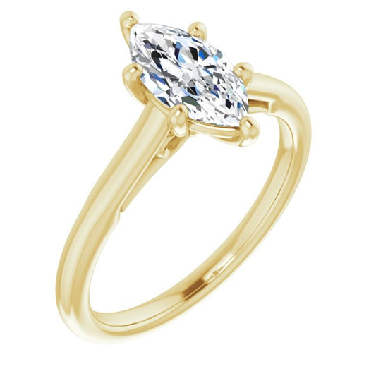 Marquise Solitaire Engagement Ring