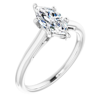 Marquise Solitaire Engagement Ring