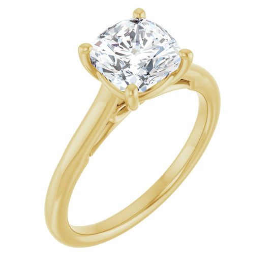 Cushion Solitaire Engagement Ring