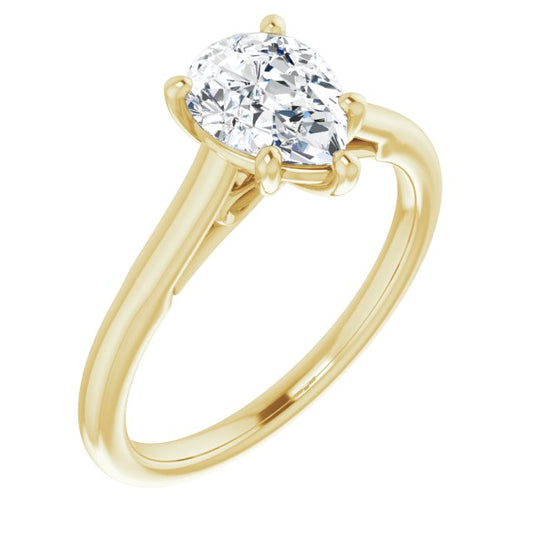 Pear Solitaire Engagement Ring