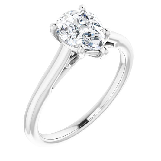 Pear Solitaire Engagement Ring