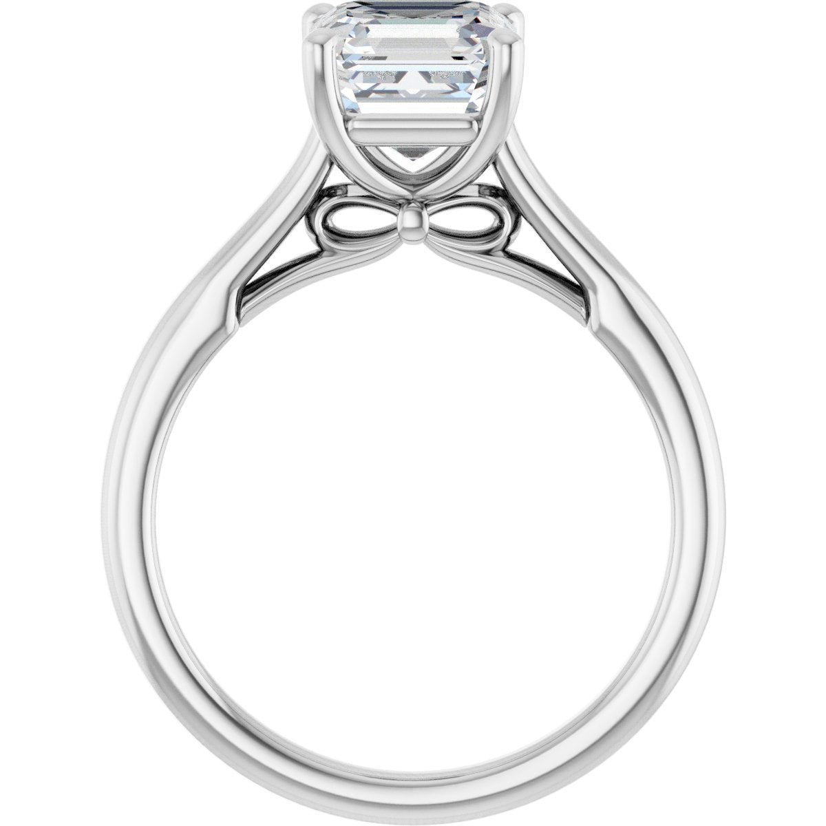 Asscher Solitaire Engagement Ring