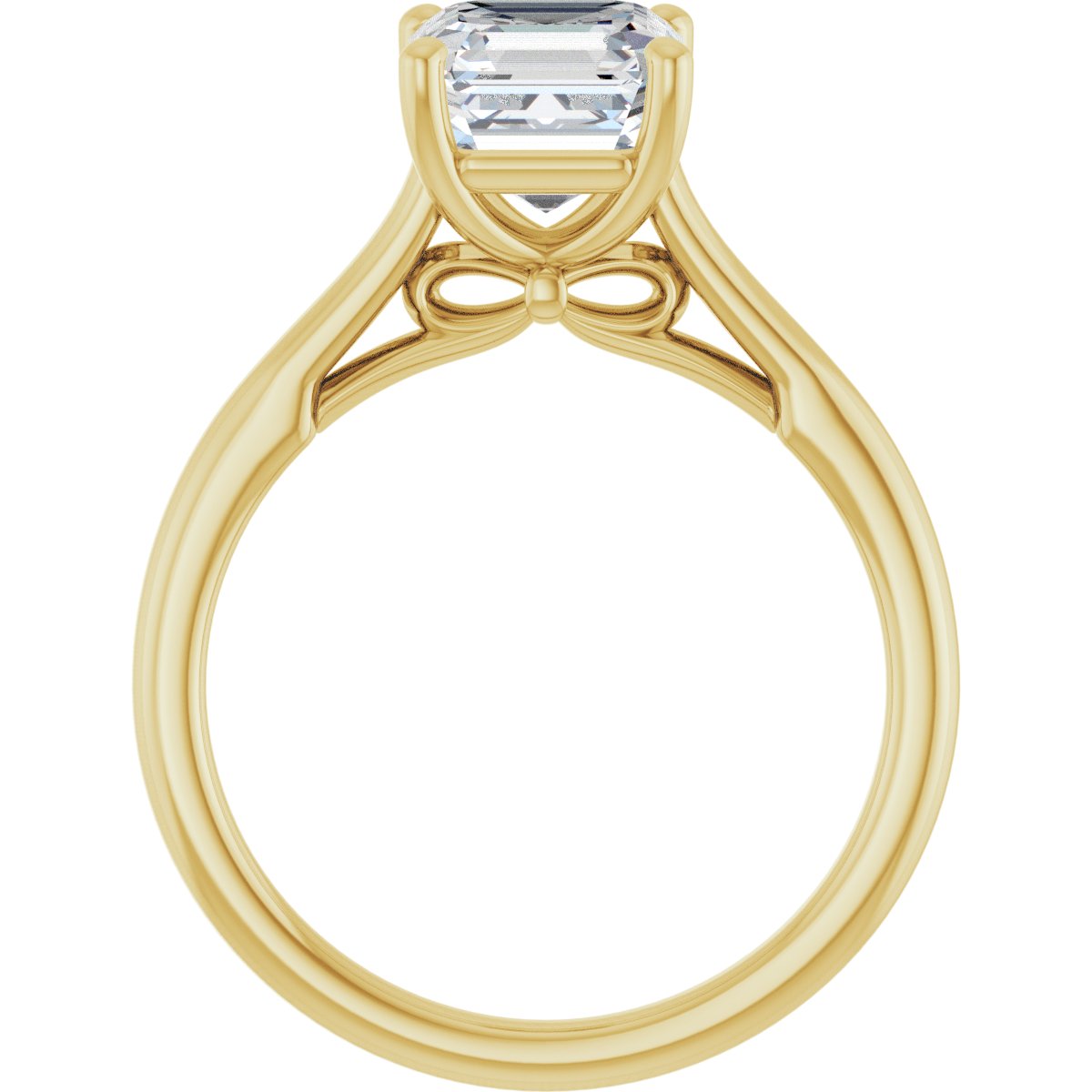 Asscher Solitaire Engagement Ring