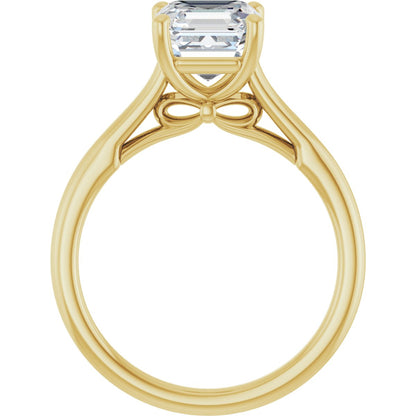 Asscher Solitaire Engagement Ring