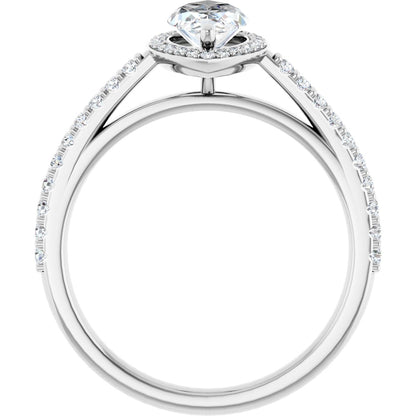 Marquise Halo-Style Engagement Ring