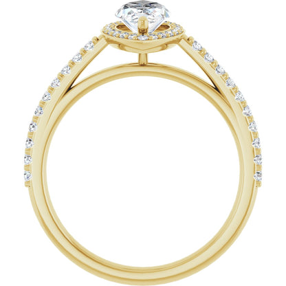 Marquise Halo-Style Engagement Ring