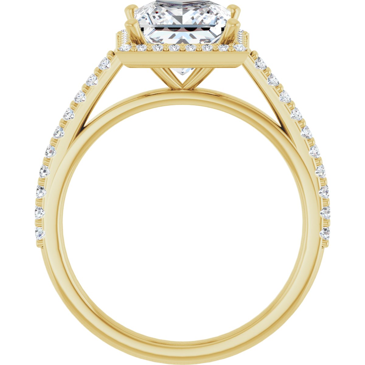 Princess Halo-Style Engagement Ring