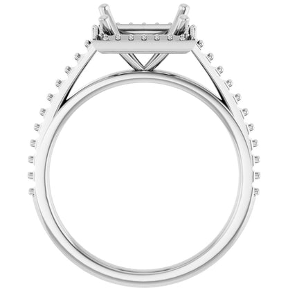 Princess Halo-Style Engagement Ring