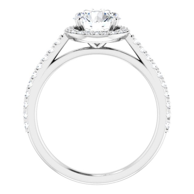 Round Brilliant Halo-Style Engagement Ring