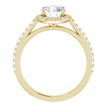 Round Brilliant Halo-Style Engagement Ring