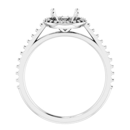 Round Brilliant Halo-Style Engagement Ring