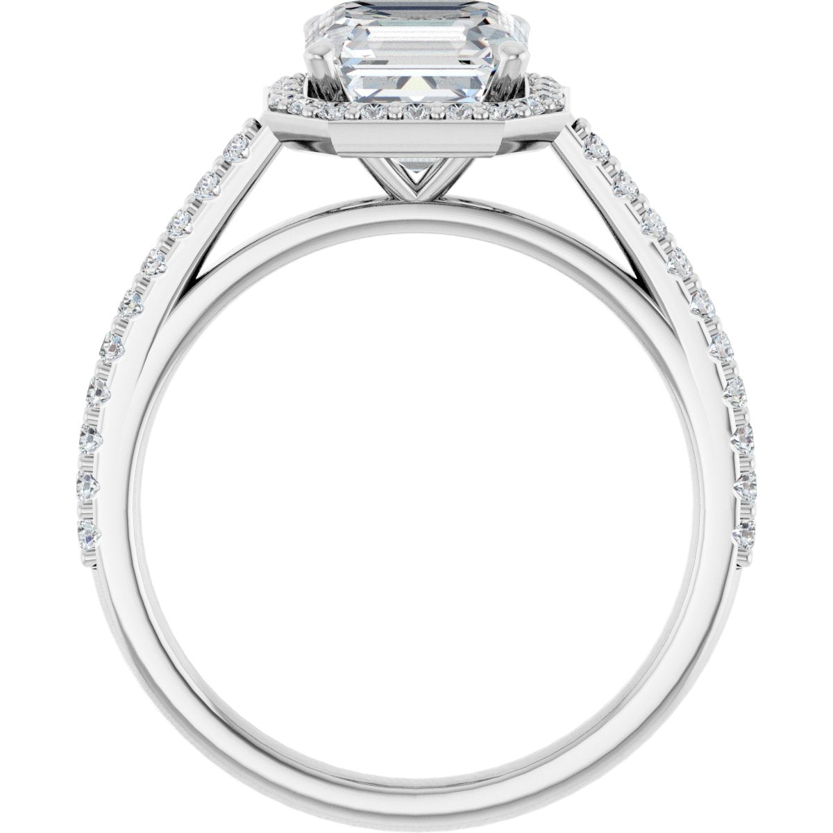 Asscher Halo-Style Engagement Ring