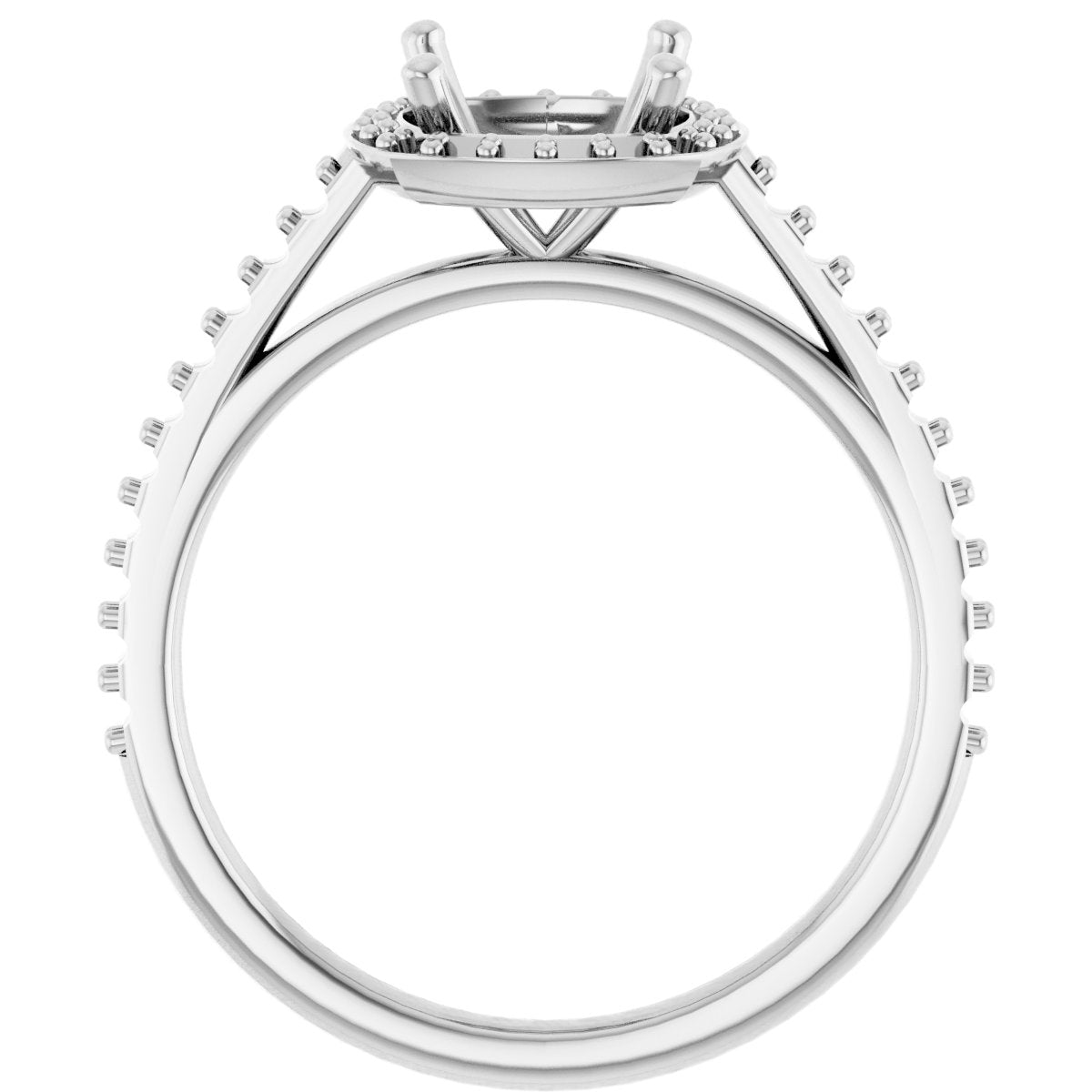 Cushion Halo-Style Engagement Ring