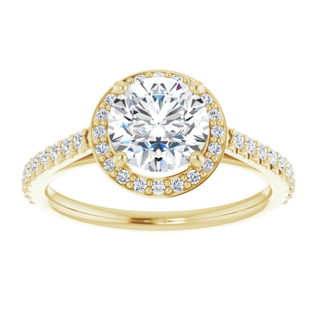 Round Brilliant Halo-Style Engagement Ring