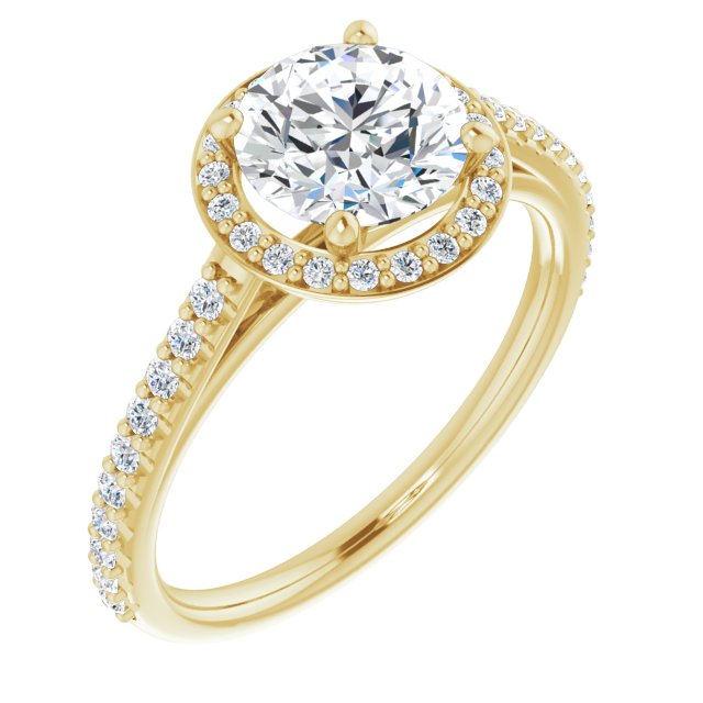 Round Brilliant Halo-Style Engagement Ring