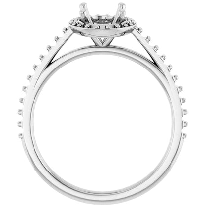 Oval Halo-Style Engagement Ring