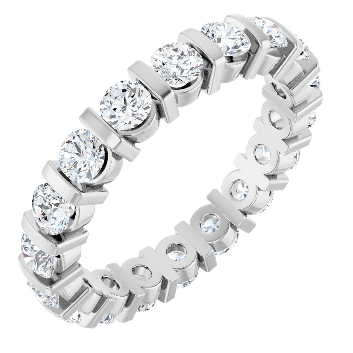 Round Brilliant Eternity Band