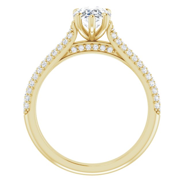 Pear Pavé Accented Engagement Ring