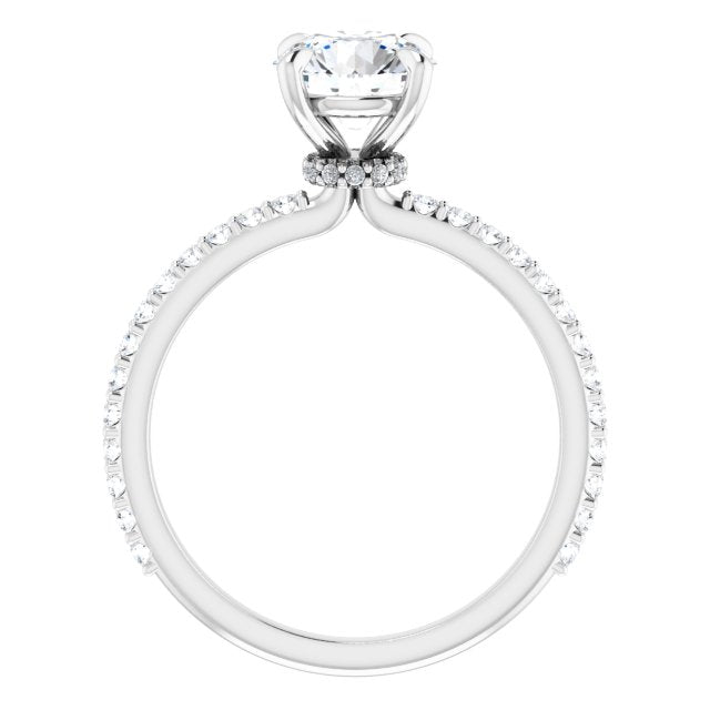 Round Brilliant Accented Engagement Ring