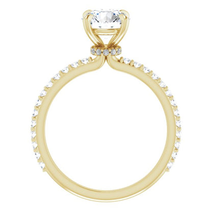 Round Brilliant Accented Engagement Ring