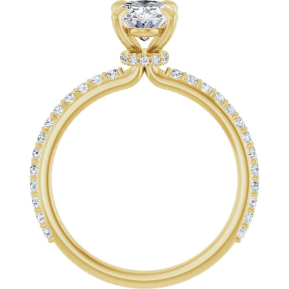 Oval Accented Engagement Ring