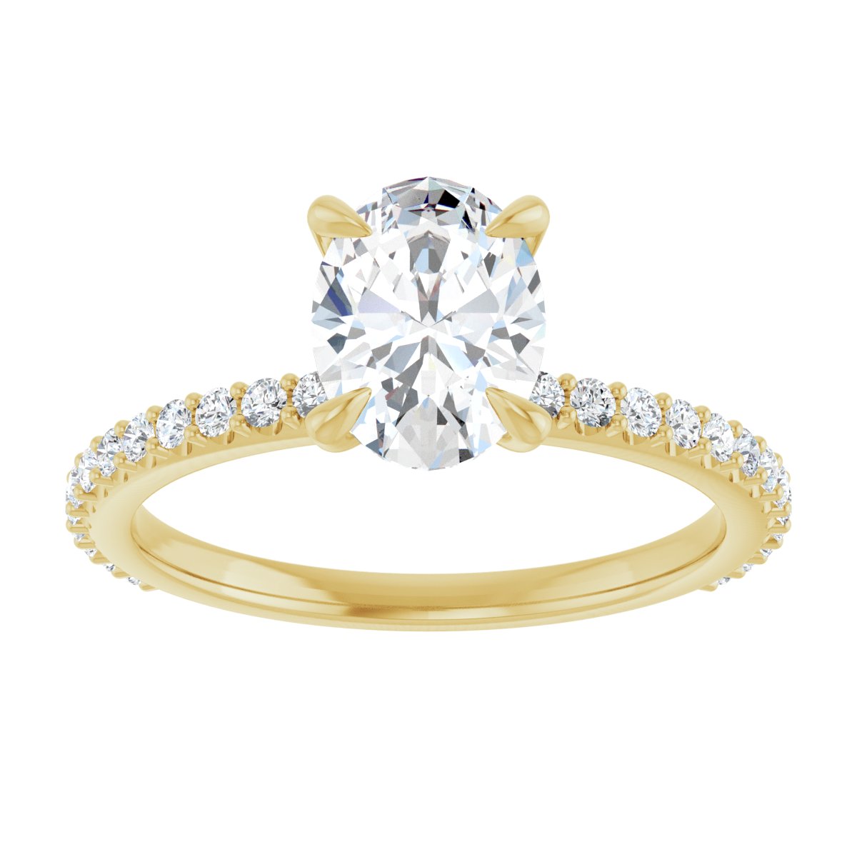 Oval Accented Engagement Ring