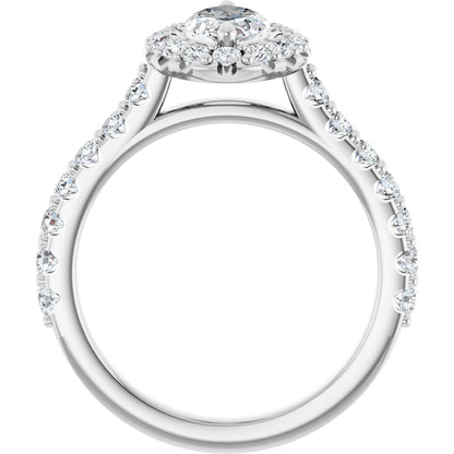 Marquise Halo-Style Engagement Ring